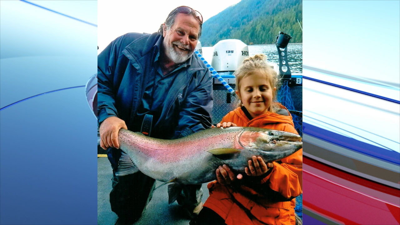 Sophie Egizi lands a new catch-and-release Gerrard rainbow trout from Lake Pend Oreille.
