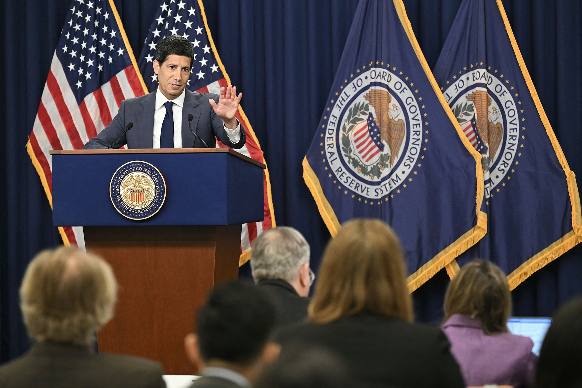 <i>Saul Loeb/AFP/Getty Images via CNN Newsource</i><br/>Federal Reserve Chairman Kevin Warsh speaks during a press conference following the Federal Open Market Committee's interest-rate decision in Washington