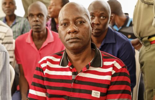 Self-proclaimed pastor Paul Mackenzie looks on during his court appearance at the Mombasa Law Court in Mombasa