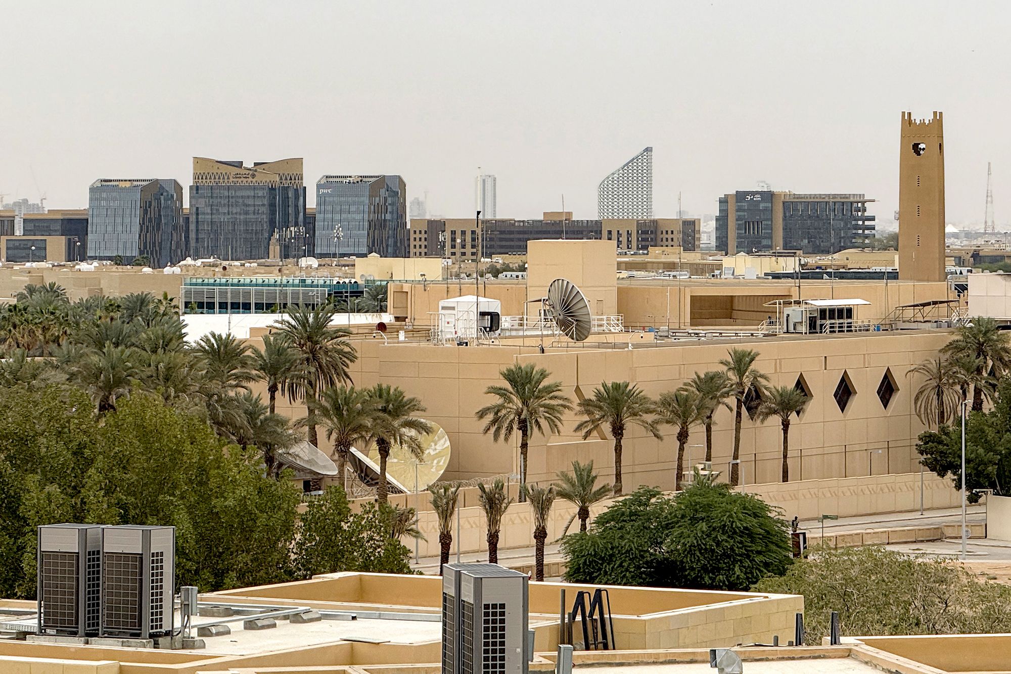 <i>AFP/Getty Images via CNN Newsource</i><br/>The US embassy headquarters in Riyadh