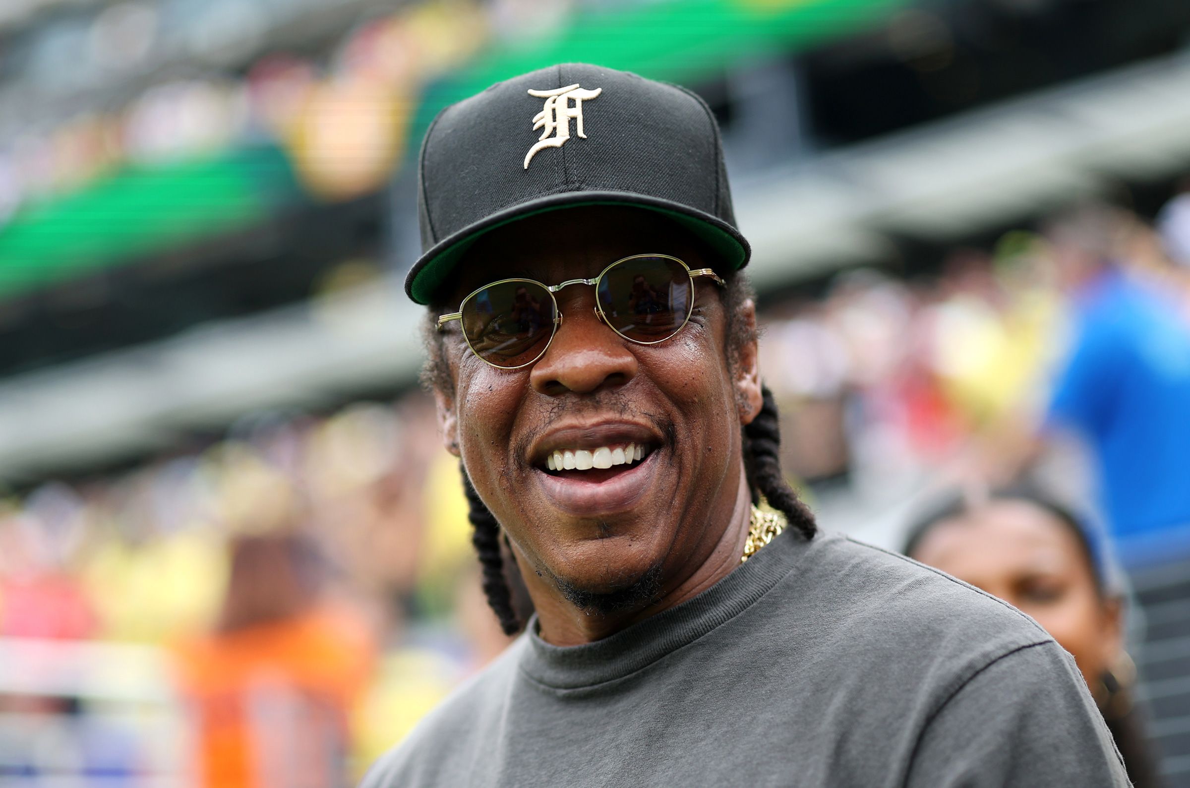 <i>Steph Chambers/FIFA/Getty Images/File via CNN Newsource</i><br/>Jay-Z at the FIFA World Cup game back in July.