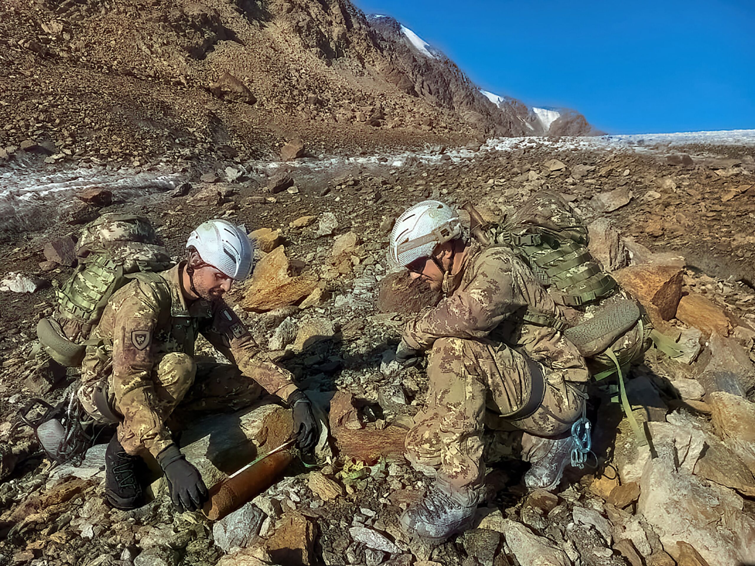<i>Italian Army via CNN Newsource</i><br/>The munitions had been buried by snow for more than 100 years.